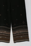SWAYING 25 Early Spring V-neck snowflake jacquard pullover / straight pants SW-SW25PS3B11-HEI Black pants SW25PS1T13